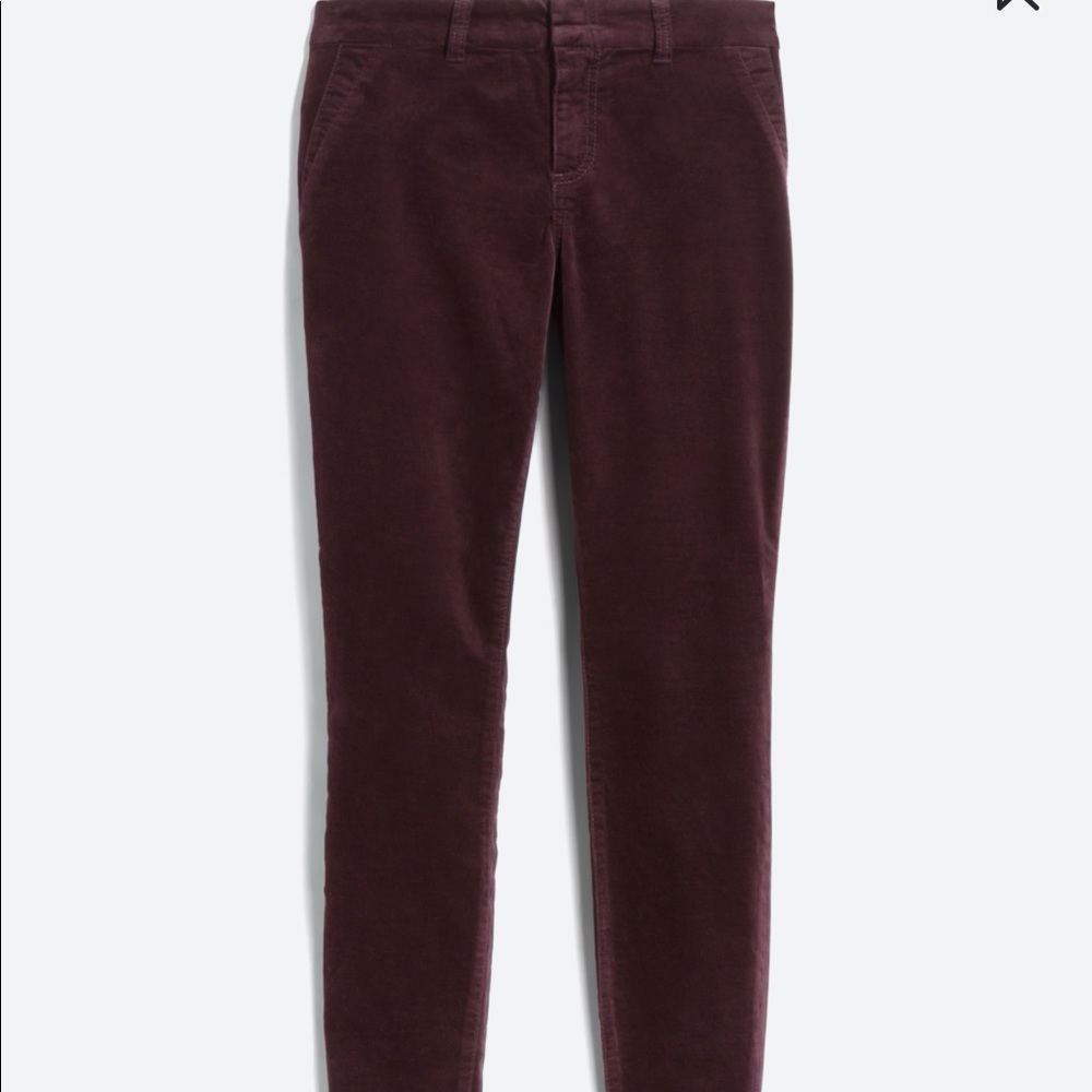 Kut from the Kloth Velveteen trouser velvet purple plum pants size 16